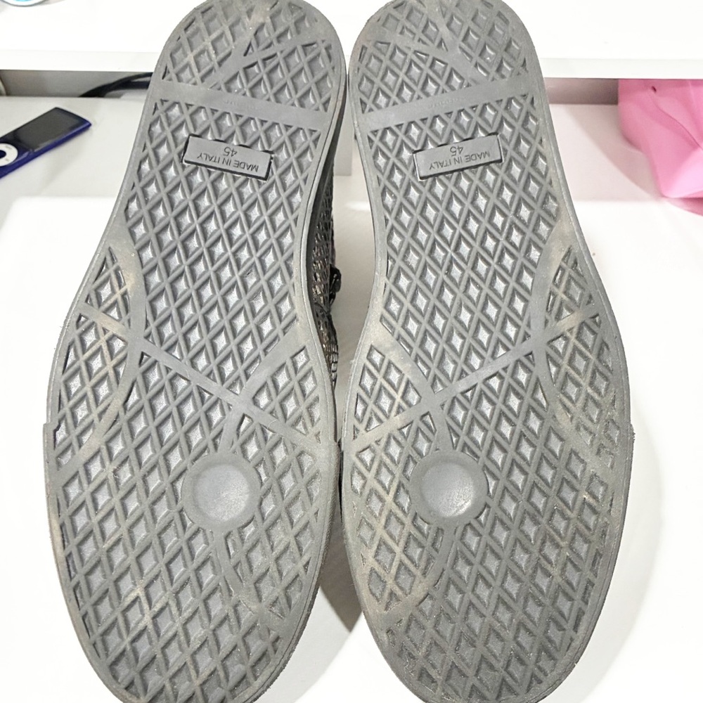 Giuseppe Zanotti Black Silver Python Sneakers Met… - image 6